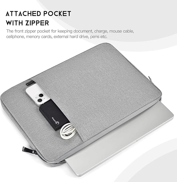17 inch Laptop Sleeve Case for HP 17.3 Laptop, Pavilion 17, Envy 17, ASUS Vivobook 17, Acer Chromebook 17, Dell Inspiron 17, Lenovo IdeaPad 17, Water-Resistant 17.3 Computer Carrying Bag(Grey)