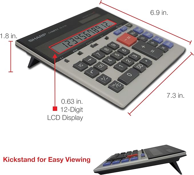 Sharp QS-2130 Twin Powered Display 12 Digit