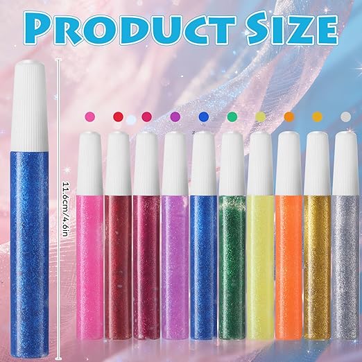 20 Pcs Blue Glitter Glue Sticks for Crafts Perfect Glitter Stick for DIY Arts School Projects, Scrapbooking, and Art Creations (Blue)