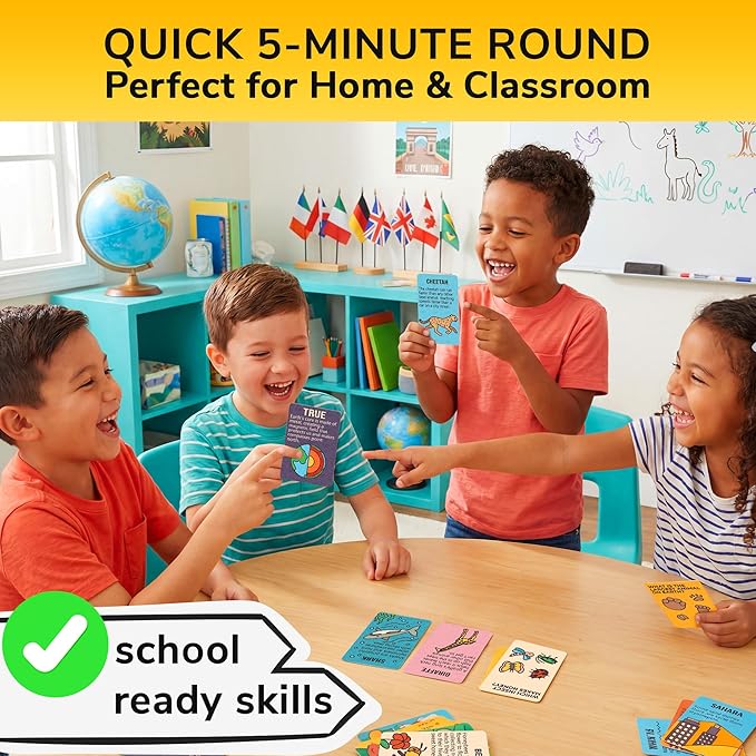 QUOKKA Trivia Games for Kids – Geography, Culture & Fun Facts – Fun Card Game for Family Game Night – Educational Trivia Cards for Kids, Family and Adults – Travel Games Gift for Boys & Girls 4-8