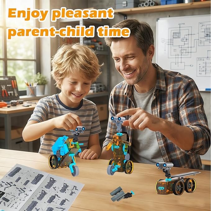 STEM 25-in-1 Education DIY Solar Power Toys for Boys Age 8-13, Science Kits Robots Toys for Ages 8-12, Building Toys Robotics Experiment Set Birthday Gifts for Kids 8 9 10 11 12 13 14+Years Old