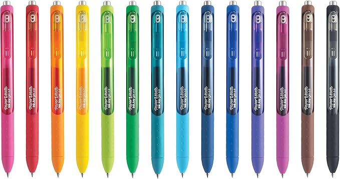 Paper Mate InkJoy Gel Pens, Retractable, Fine Point (0.5mm), Black Ink,Comfortable Grip, Writing, Teacher Supplies, 12 Count (Pack of 12)