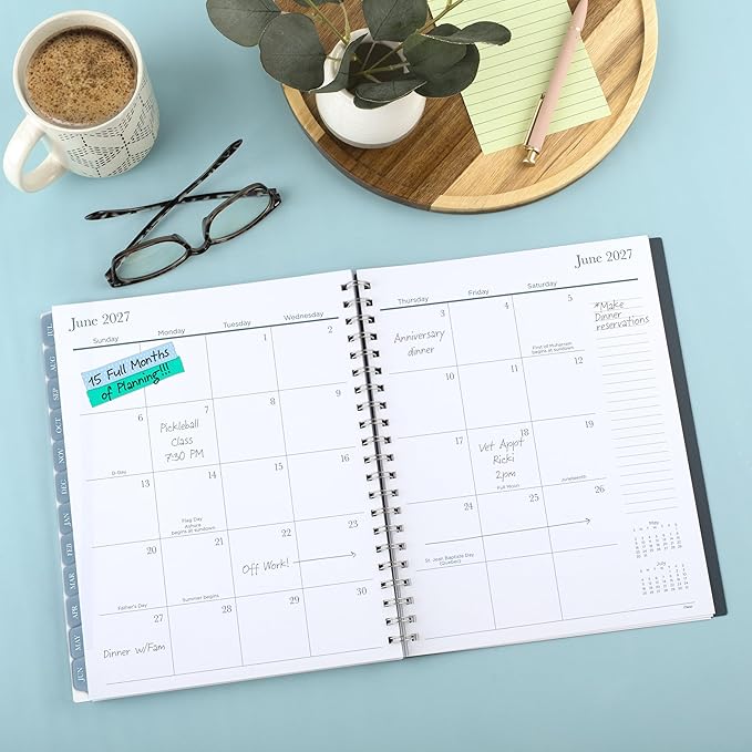 Mead Planner 2026-2027 Weekly & Monthly Academic 15-Month April-June, 8-1/2" x 11", Terra (1802-905A)