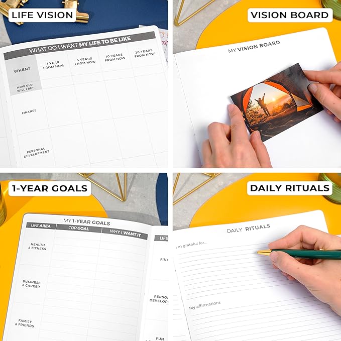 Clever Fox Planner Daily PRO - 8.5 x 11" A4 Size Daily Life Planner and Gratitude Journal to Increase Productivity, Time Management and Hit Your Goals - Undated - Lasts 3 Months (Gray)