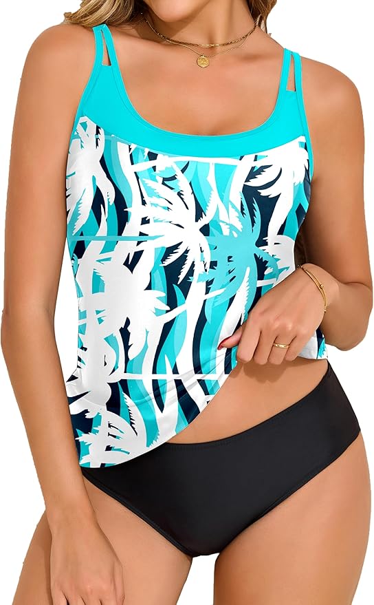 NIeyook Womens Tankini Top Only Slimming Swim Top Modest Tankini Loose Fit Swimsuit Flowy Swimwear No Bottom 2026