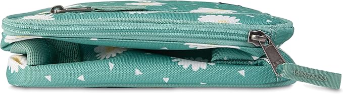 PackIt(R) Freezable Classic Lunch Box, Daisy Sage, Built with EcoFreeze(R) Technology, Collapsible, Reusable, Zip Closure With Zip Front Pocket and Buckle Handle, Designed for Fresh Lunch On the Go