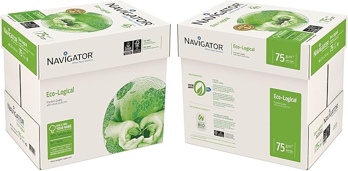 Navigator Eco-Logical A4 Paper 75gsm 10 reams (5,000 Sheets of Paper)