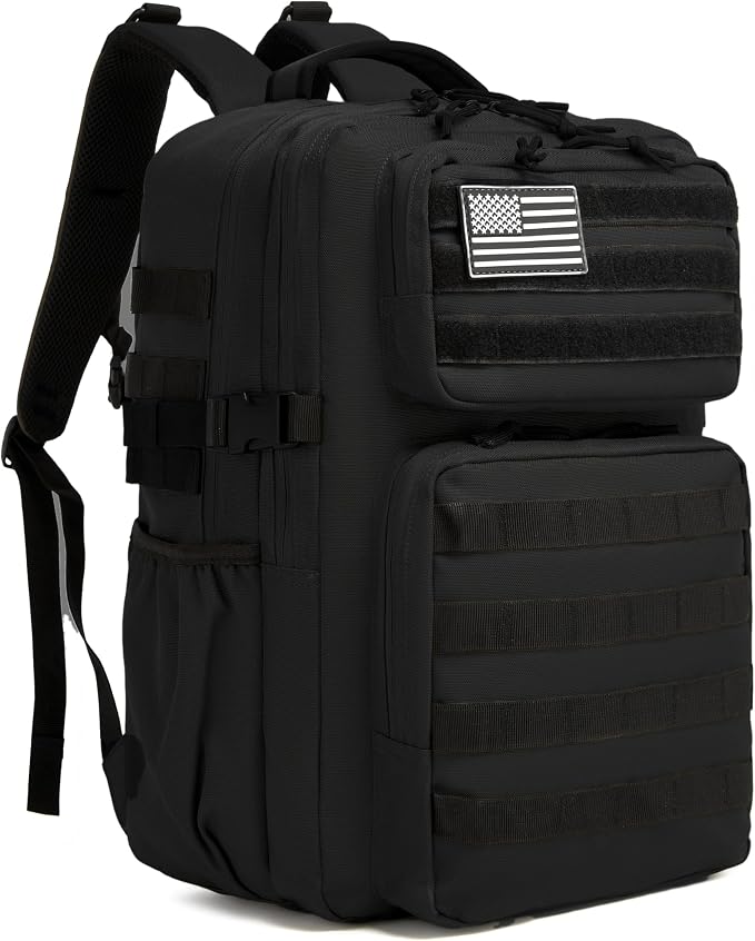 Wotony Military Tactical Backpack for Men Waterproof Daypack 3 Day Assault Pack Molle Bag with Water Bottle Holder