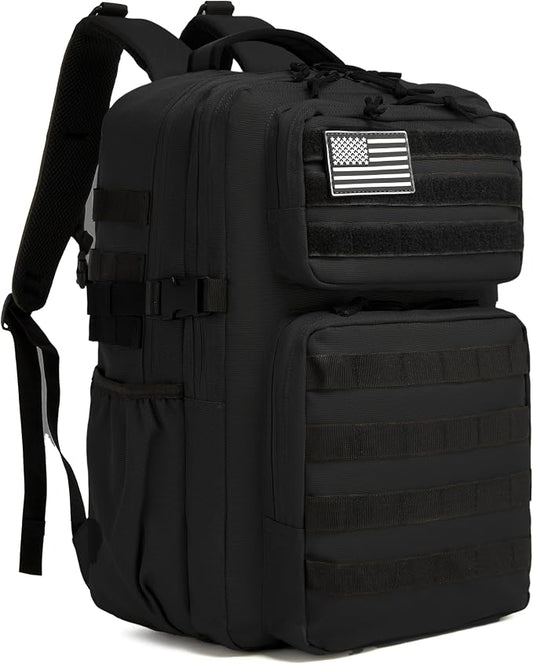 Wotony Military Tactical Backpack for Men Waterproof Daypack 3 Day Assault Pack Molle Bag with Water Bottle Holder