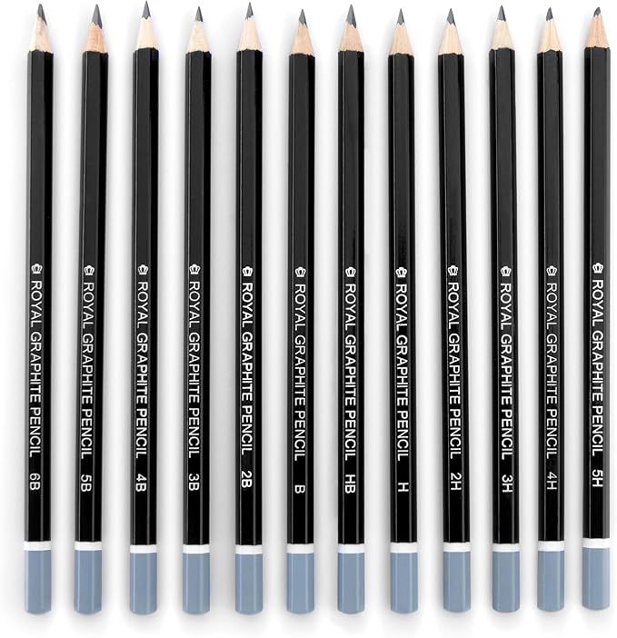 Royal & Langnickel SPEN-12 Essentials Sketching Pencil Set, 12-Piece
