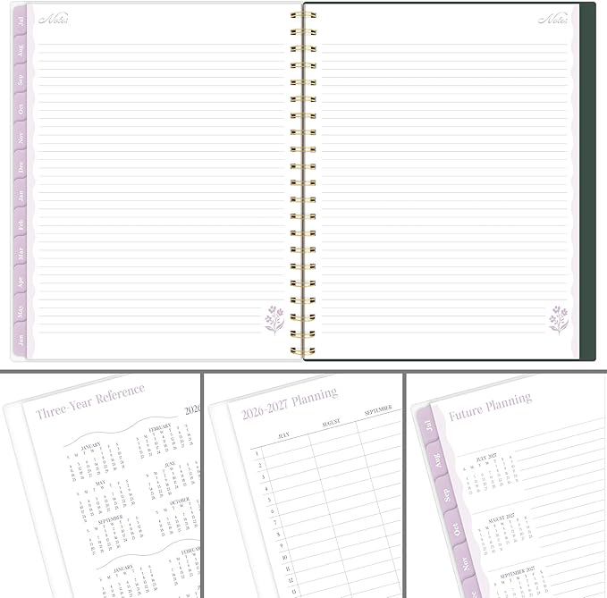 Cambridge Planner 2026-2027 Weekly & Monthly Academic 12-Month July-June, 8-1/2" x 11", Cherrywood Lane, Piper Stripe (CL19-905A)