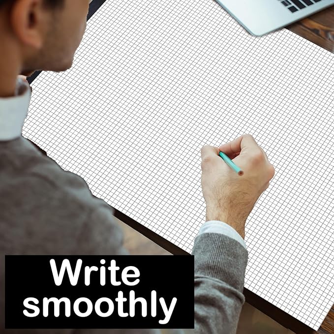 gisgfim Large Engineering Graph Paper Pad 22x 17 Landscape 4 X 4 Black Grid Pad Giant Drafting Sketching Paper Black print Grid-Based Graphing for Engineer Designer Architect Draftsman Rolled Delivery