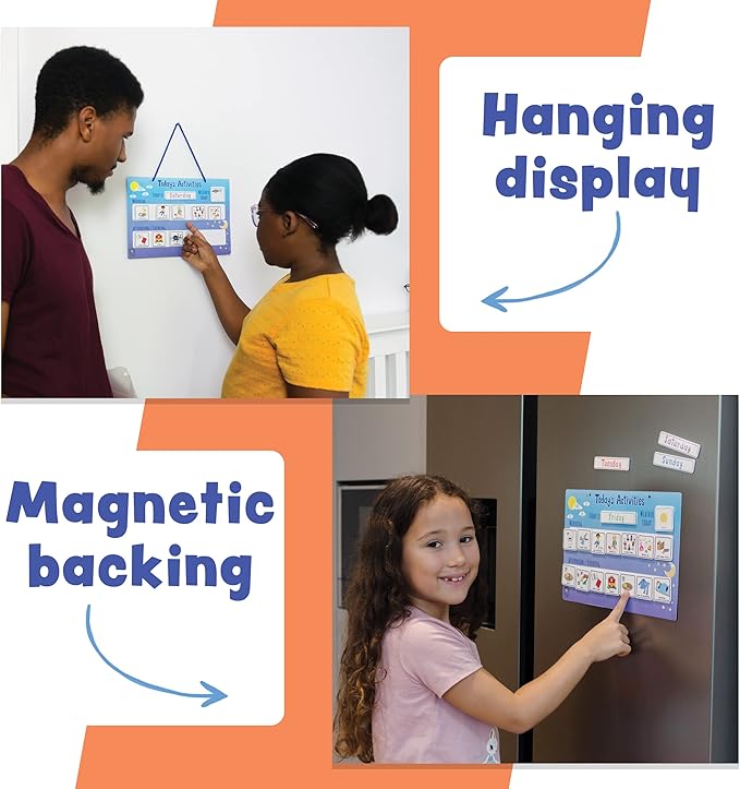 Today's Activities Daily Routine Visual Timetable Magnetic Tile Chart for Children