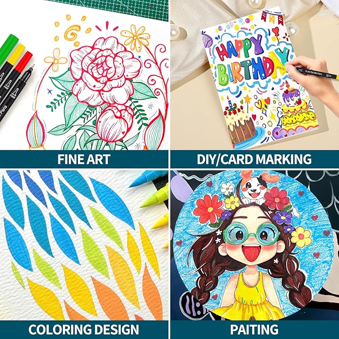 Coloring Books for Adults with 36 Dual-Tip Markers, 30 Patterns Positive Quotes Adult Coloring Book for Adults Relaxation, Calming Gifts for Anxiety and Mindfulness Gifts for Women