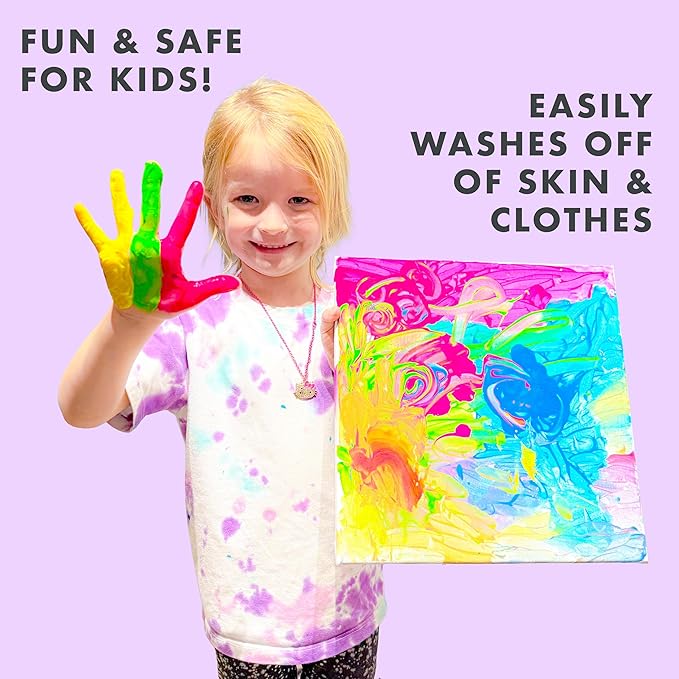 Handy Art Washable Finger Paint, Blue, 16 oz Bottle, Easy Clean Up, Sensory Paints for Fingers & Hand Prints, Ages 3 & Up, Safe for Kids & Toddlers, AP Certified Non-Toxic, Made in USA