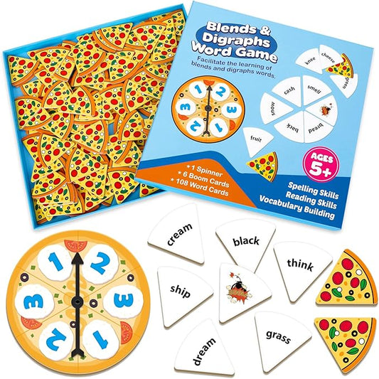 Kasfalci Blends Word Games: Phonics Flash Cards, Speech Therapy Toys for Toddlers & Kindergarten Preschool Learning Activities
