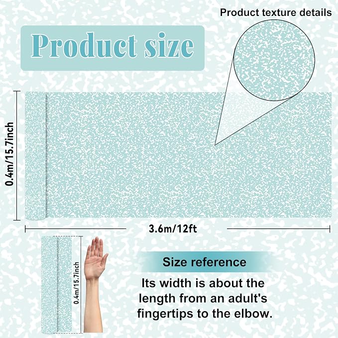 Green Composition Bulletin Board Roll Non-Woven Fabric Poster 15.7" x12ft