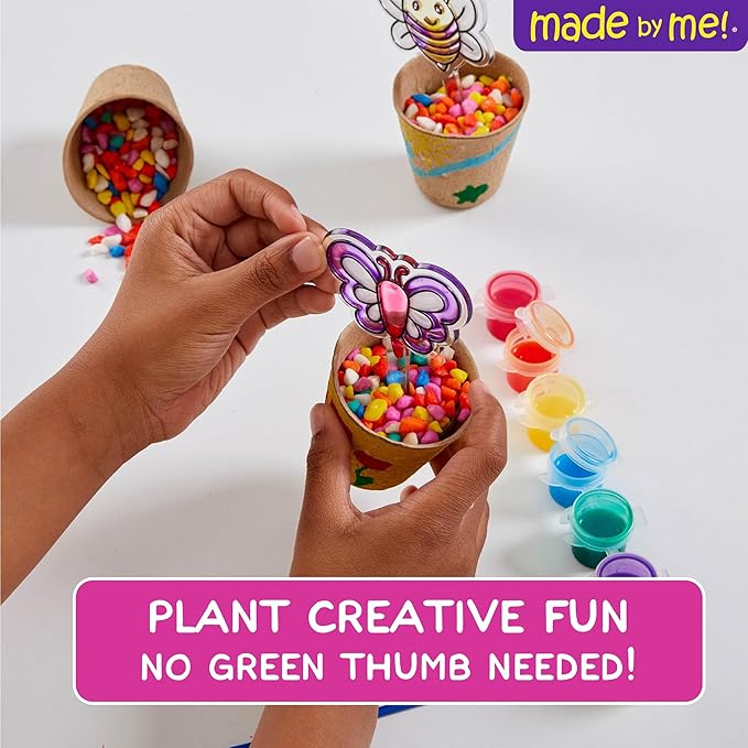 Made By Me Create Your Own Suncatcher Garden, Includes 6 Suncatchers to Paint, 7 Suncatcher Paints & Acrylic Paints, Fun Arts & Crafts for Kids, Suncatcher Kit, Unique Craft Kits, Cool Window Art