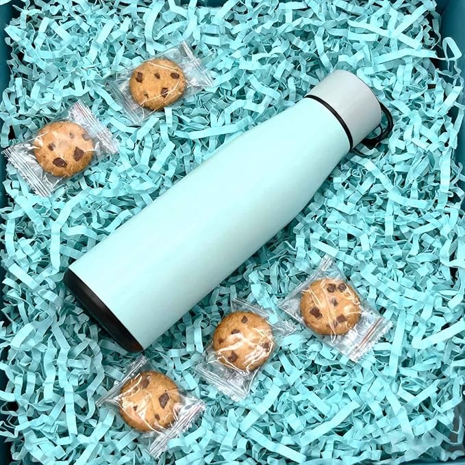 3LB Aqua Cyan Crinkle Cut Paper Shred Filler, Paper Shreds for Basket Fillers, Birthday, Gift Wrapping, Anniversary, Wedding, Halloween Thanksgiving, Christmas Gift Decor Party Filler