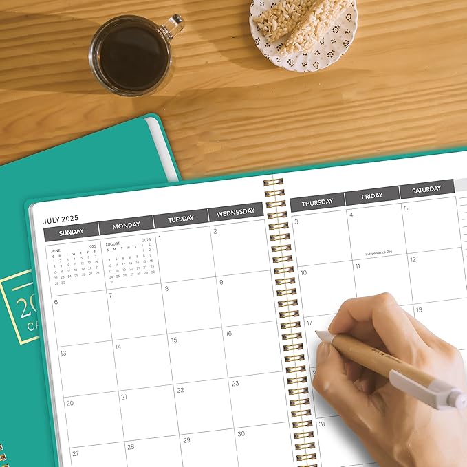 Monthly Planner 2026-2027, 2026 Calendar 18 Months Planner, January 2026 - June 2027, 8.5" x 11", 2026 Academic Calendar Hard PVC Cover with Spiral Bound, Perfect for School & Office for Women & Men