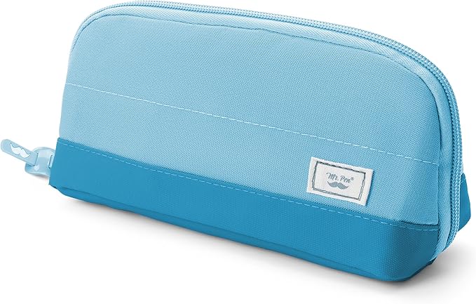 Mr. Pen- Fabric Pencil Case Pouch, Blue, Triangular Shape Pencil Pouch