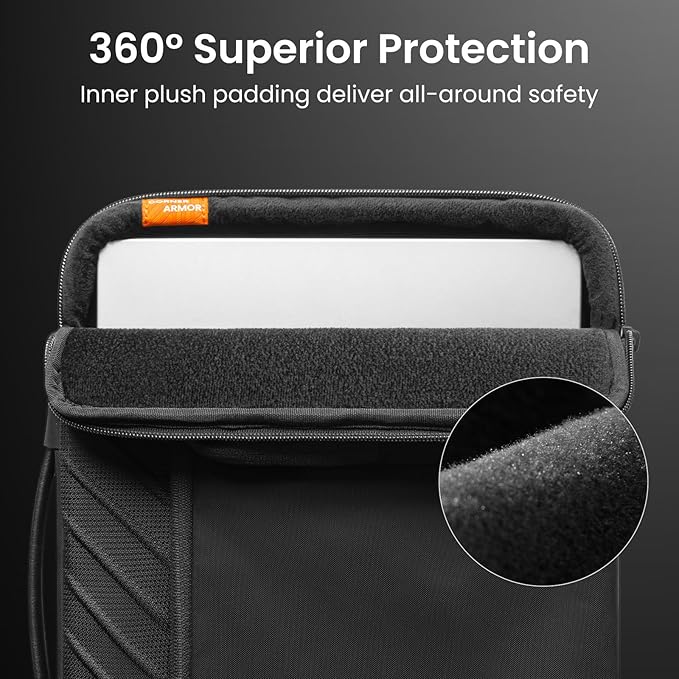 tomtoc 360 Protective Laptop Carrying Case for 2026 16-inch MacBook Pro M5 Pro/Max A3428 A3429, M4/M3/M2/M1 Pro/Max, Water-Resistant Laptop Bag Sleeve with Accessory Pocket for The New Razer Blade 15