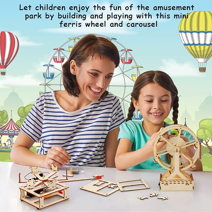 9 in 1 STEM Science Kits for Kids 6-7-8-10-12, Toys for Ages 8-13, Gifts for 6 7 8 9 10 11 12 13 Year Old Boys and Girls, Wooden 3D Puzzles, Educational Projects, Crafts Building Kits