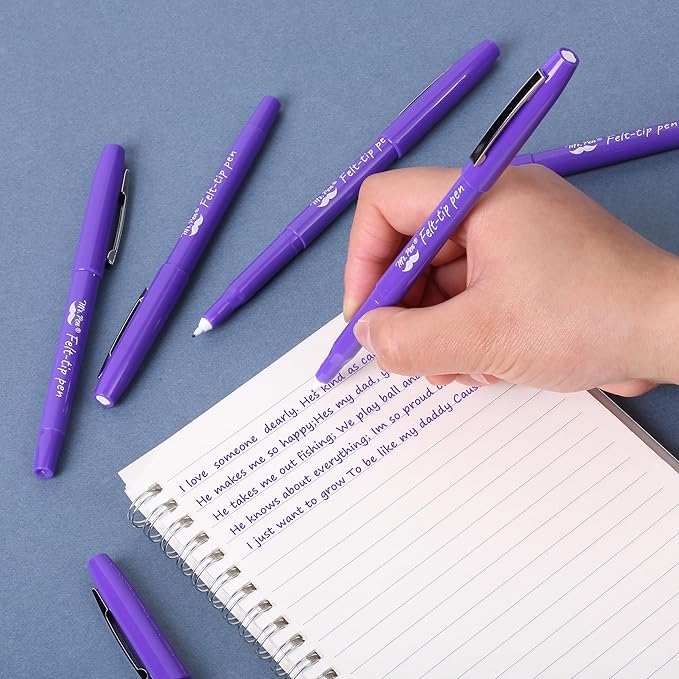 Mr. Pen- Felt Tip Pens, 36 Pack, 0.7 mm, Purple Felt Tip Pens Bulk, Fast Dry, No Smear, Planner Markers for Underlining, Writing, Drawing, Journaling Supplies