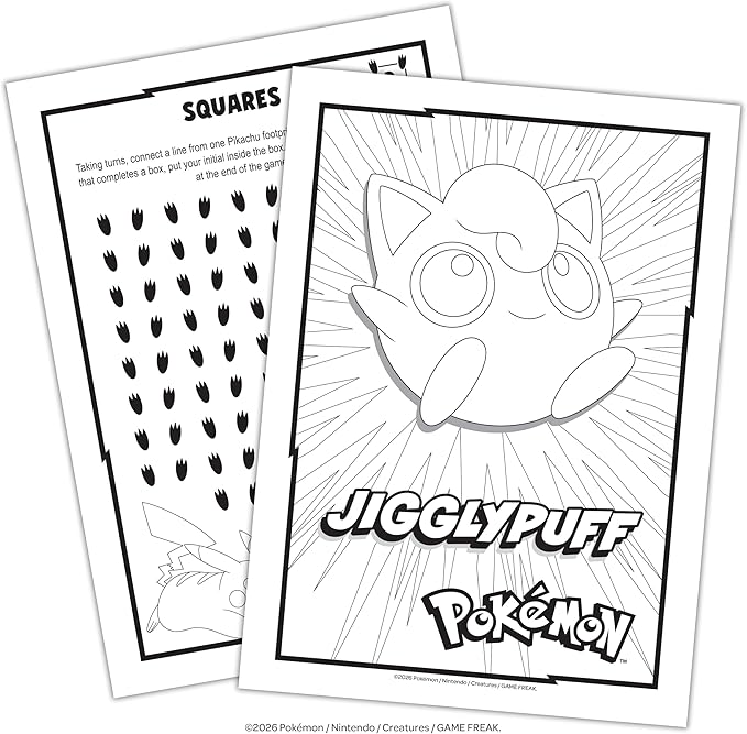 Pokémon 192-Page Coloring Book for Kids – Large Coloring Book for Boys & Girls Ages 3-10, Official Book Featuring Pikachu and Favorite Pokémon Characters