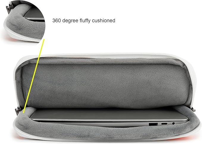360° Protective 3 Pockets Laptop Sleeve Case Bag with Handle for MacBook Air 15 inch,MacBook Pro 16 inch and 15.6 inch Screen Laptop (Garden)