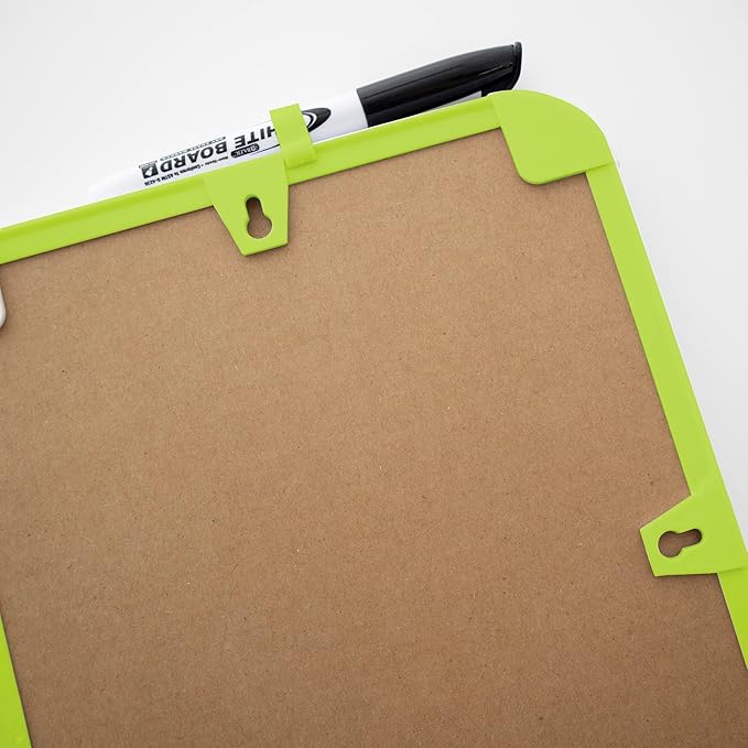 BAZIC Products Dry Erase Lap Board & Marker, 8.5x11 Inch Whiteboards Small Portable for Teacher Office Memo Drawing, Assorted Color Frame, 12-Pack
