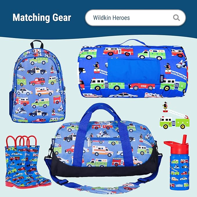 Wildkin Kids Insulated Lunch Box, Keeps Food Hot or Cold, BPA-Free with Mesh Pockets & Easy-Clean Lining – Ideal for School, Travel & Daycare – Heroes