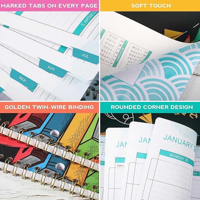 Student Planner 2026-2027 - Academic Year Weekly & Monthly School Planner, 11’’ × 9’’, Student Calendar with Stickers, Monthly Tabs, Strong Twin-Wire Binding, Perfect Organizer