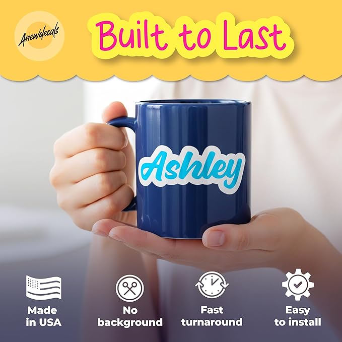 Custom Name Labels for Kids – Waterproof Personalized Vinyl Stickers for School Supplies, Daycare, Tumblers, Camp, Water Bottles, Lunch Boxes, Kids Stuff