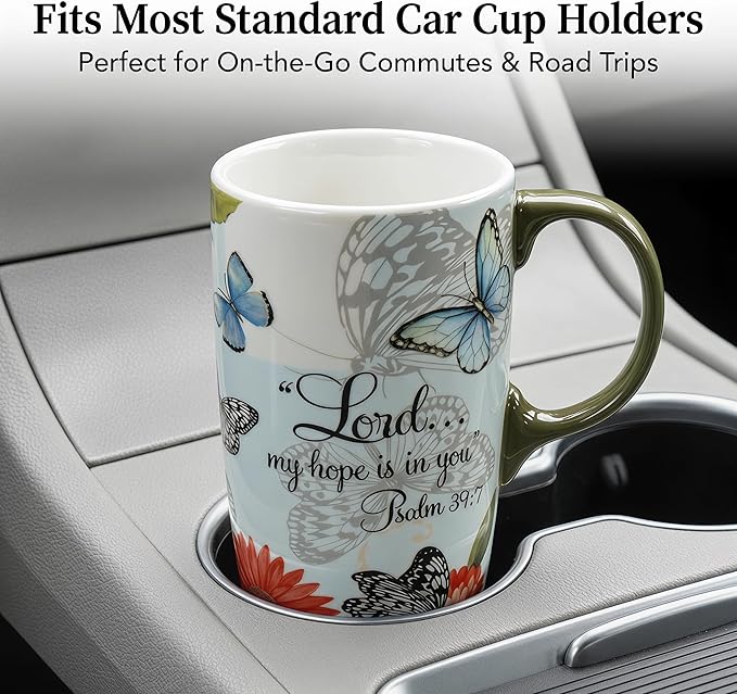 Topadorn 17 OZ. Ceramic Coffee Mug Travel Cup with Handle Sealed Lid and Color Box