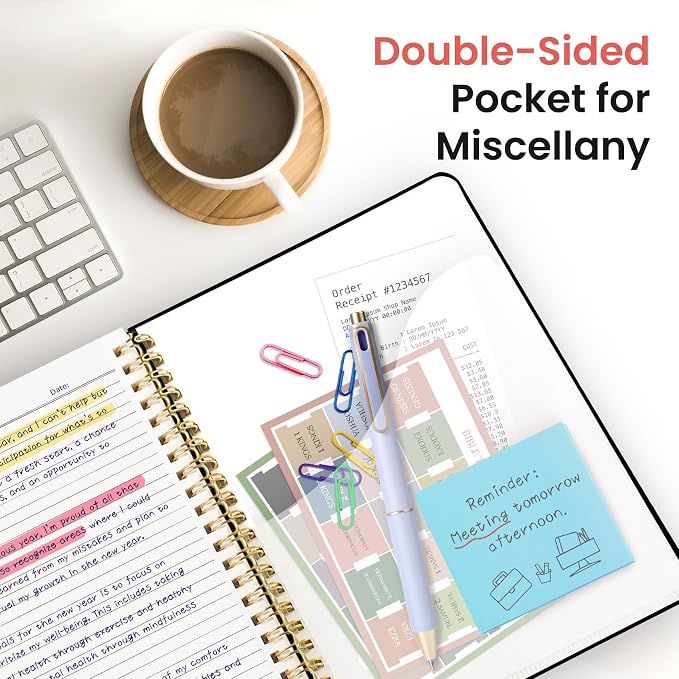 ZOTIA Large Spiral Notebooks for Work 5 Subject with Removable Dividers