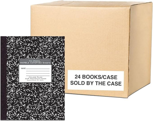 ROARING SPRING Signature Collection Composition Notebook, 24 Books, Hardcover, College Rule, 20# Premium Paper, 80 Sheets/160 Pages, 10.25" x 7.88", Made in USA