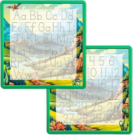 Kid's Name Tracing Board | Dry Erase Letter Tracing | Reusable Writing Practice Board | Personalized | Dinosaur Friends Theme
