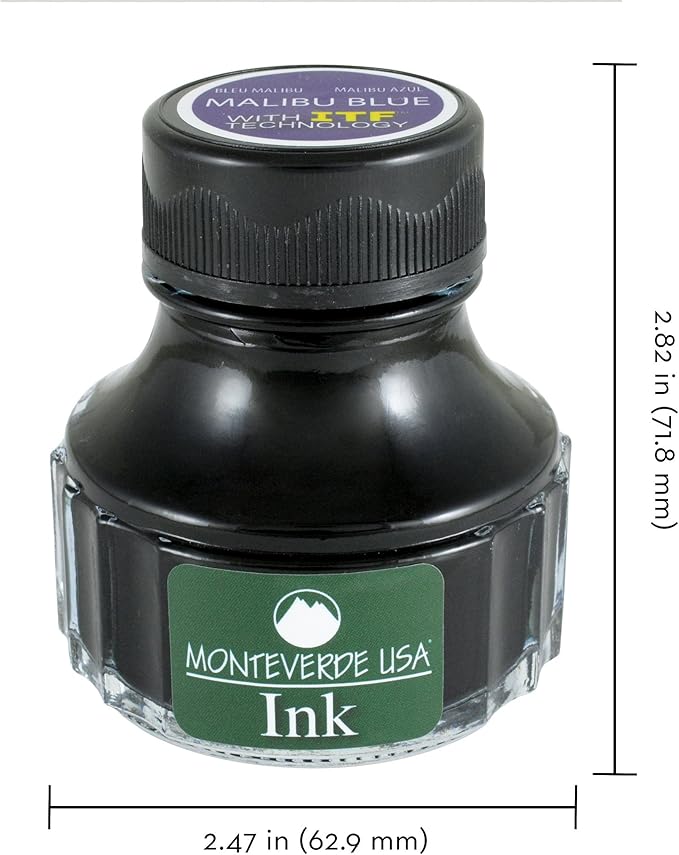 Monteverde USA Ink with ITF Technology, 90 ml Malibu Blue (G308BU)
