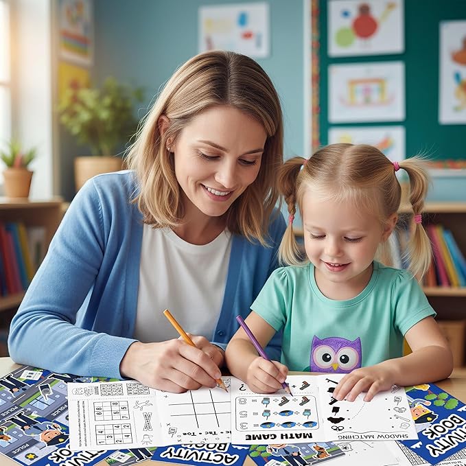 JAPBOR Police Activity Coloring Books - 24PCS Mini Policemen Activities Color Book Bulk for Kids Party Favors, Police Themed Small Colouring Pages for Birthday Gifts Classroom Drawing Painting Games