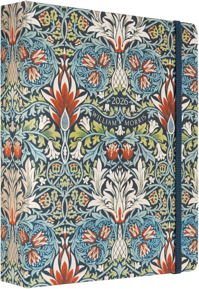 KOKONOTE Planner 2025-2026 William Morris Wall Art - Planner for Women 17 Month(Aug 25/ Dec 26) | Weekly & Monthly Academic planner 2025-2026 | 6.4" x 7.9" | Hardcover Agenda 2025 | Thick paper 120 g/m²