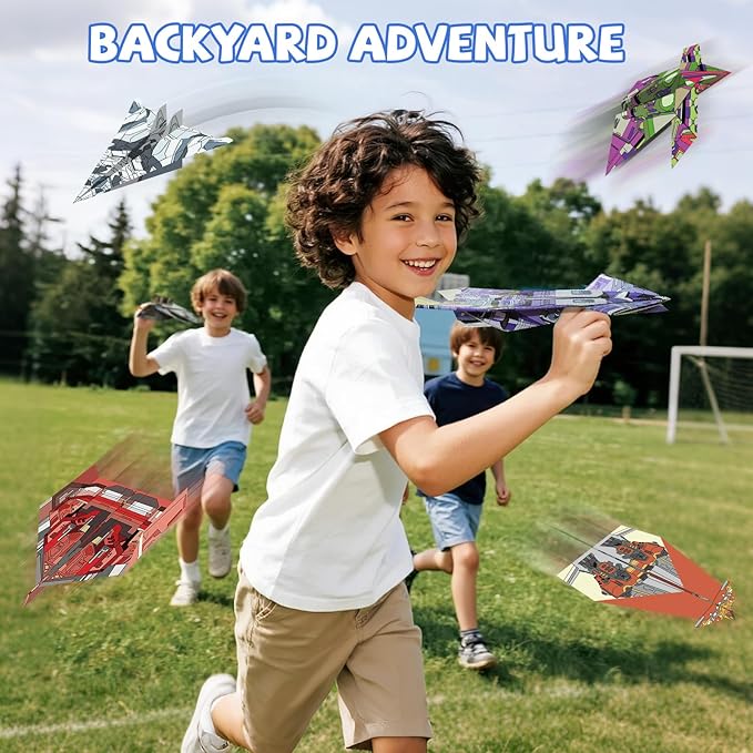 Elfew 48 Sheet Paper Airplane Kit for Kids Ages 6-8,8-12, Origami Paper Plane Kits for Boys, Crafts for Kids Activities, Origami Book, Airplane Toys Gifts for Boys and Girls