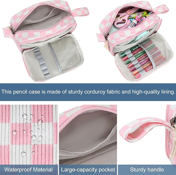 Bluboon Big Capacity Pencil Case Pencil Pouch Pen Case School Supplies Cute Pencil Box Pencil Bag for Teen Girls Boys Women Man
