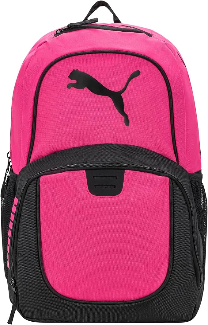 PUMA Contender Backpack with Laptop Sleeve, Item Organizer & Media Pocket, Bright Pink, One Size