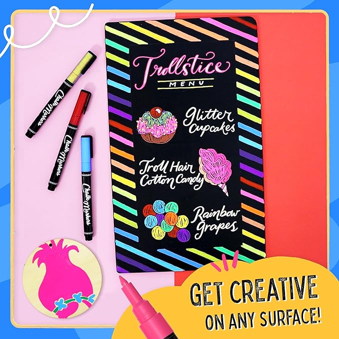 Chalkola Extra Fine Tip Chalk Markers for Blackboard & Glass (Pack of 16, 1mm Point) | Window Marker, Liquid Chalk Pens for Acrylic Dry Erase Board, Mirror, Car | Thin Chalkboard Markers Erasable