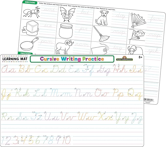 Teacher Created Resources Cursive Writing Practice Learning Mat