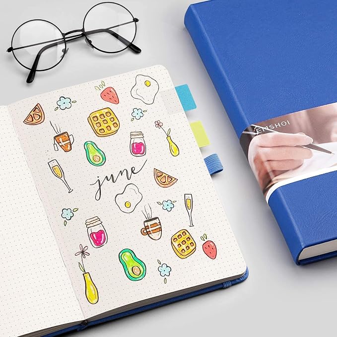 EMSHOI Dotted Journal Notebook, 256 Pages, A5 Size (5.7'' x 8.3'')