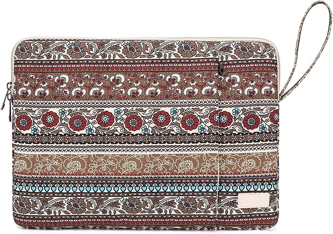 Laptop Sleeve 13.3 inch14 Inch, 15.6inchWater Resistant Traveling Computer Cover with Handle, Shockproof Protective Carrying Laptop Case (Y8-Khaki Bohemia, 15 inch-15.6 inch)