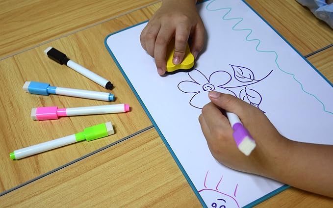 Dry Erase Lapboard Double Sided, Dry Erase Board with Lines for Kids, Small Whiteboard for Home & School
