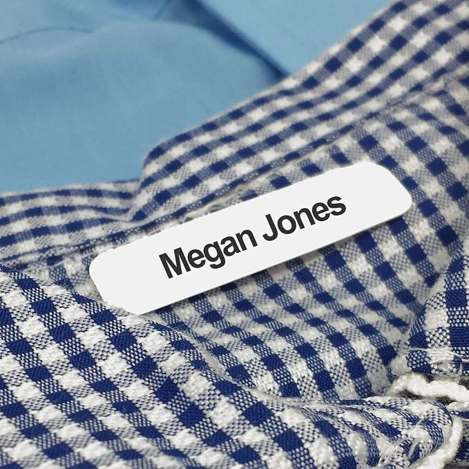 100 Printed Iron-on Name Labels / Tags for School, Care, Nursing or Camp